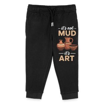 Pottery Pottery Studio Pottery Love - Kids Organic Sweatpants by Stanley/Stella - black - Front