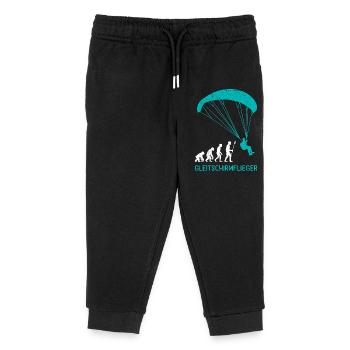 Paraglider GLEITSCHIRMFLIEGER LUSTIG - Kids Organic Sweatpants by Stanley/Stella - black - Front
