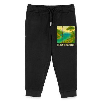 Die Ruhe des blauen Horizonts - Kinder Organic Jogginghose Mini Mover von Stanley/Stella - Schwarz - Vorne