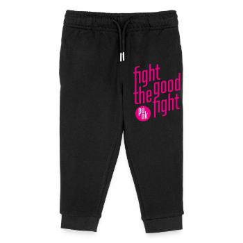 ThinkBick_Fight_the_good_fight_2026_1 - Kinder Organic Jogginghose Mini Mover von Stanley/Stella - Schwarz - Vorne