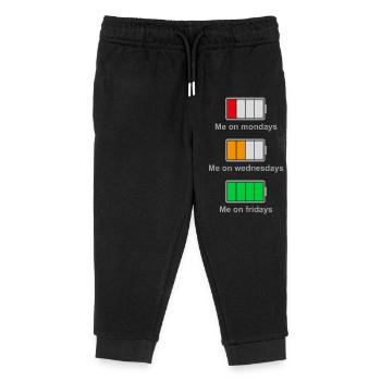 Mein Akku während der Woche - Kinder Organic Jogginghose Mini Mover von Stanley/Stella - Schwarz - Vorne