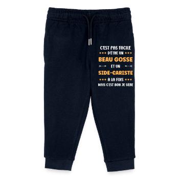 Beau gosse et side-cariste je gère - Pantalon de jogging enfant bio Stanley/Stella - marine - Devant