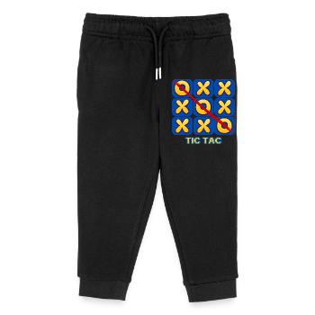 Graphique rétro de soirée de morpion - Pantalon de jogging enfant bio Stanley/Stella - noir - Devant