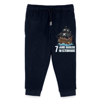 7e anniversaire des Pirates - Pantalon de jogging enfant bio Stanley/Stella - marine - Devant