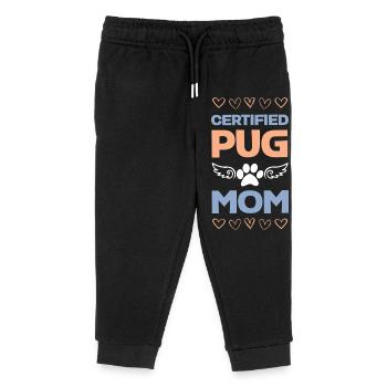 Zertifizierte Pug-Mama - Kinder Organic Jogginghose Mini Mover von Stanley/Stella - Schwarz - Vorne