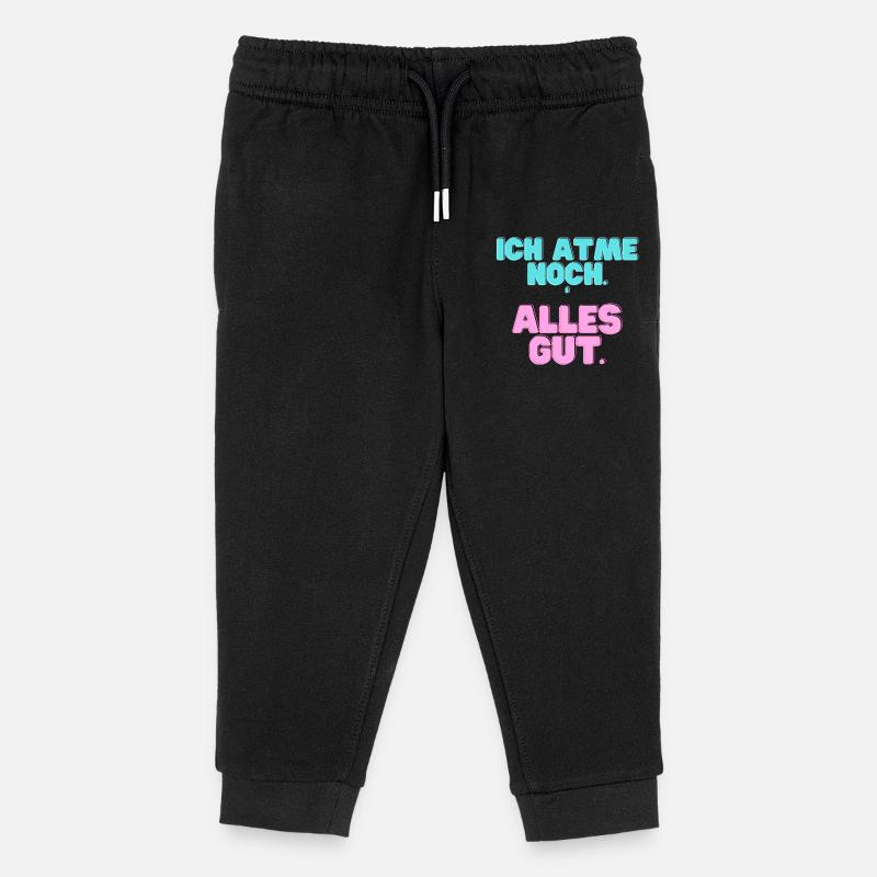 Ich_atme_noch - Kinder Organic Jogginghose Mini Mover von Stanley/Stella - Schwarz