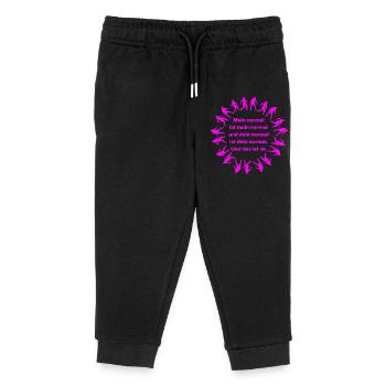 MON NORMAL EST MON NORMAL, LE TIEN VA BIEN ✌️ - Pantalon de jogging enfant bio Stanley/Stella - noir - Devant