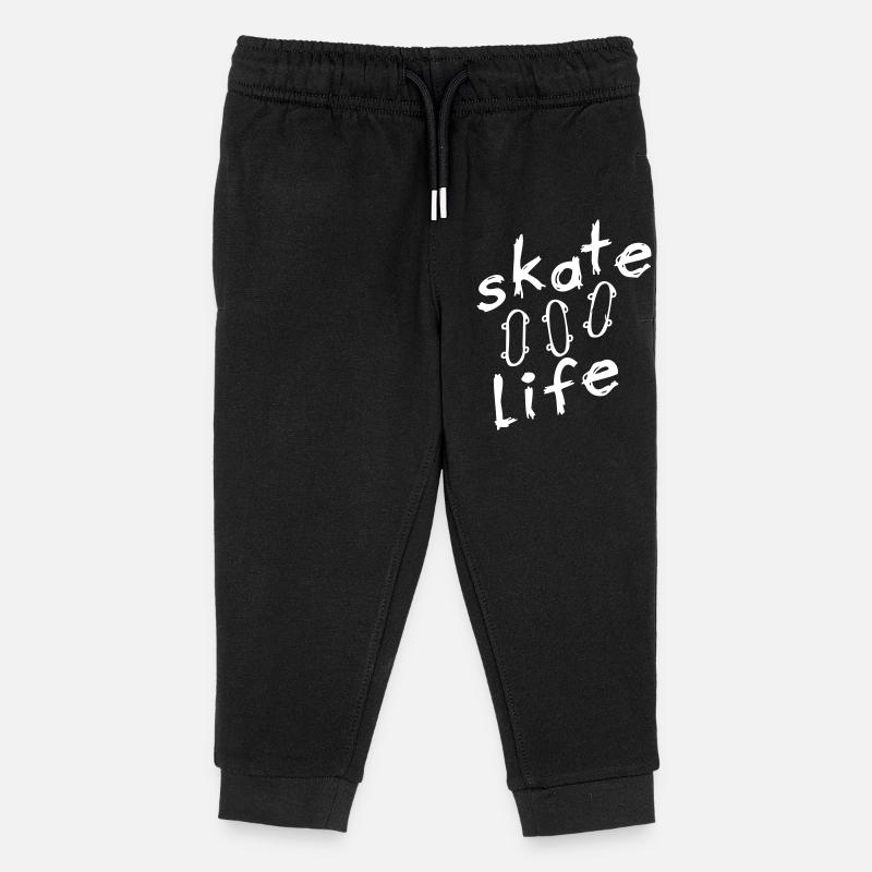 Skate - Kids Organic Sweatpants by Stanley/Stella - black