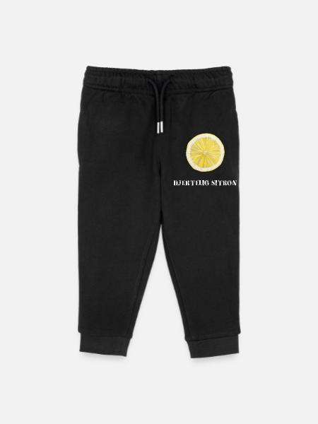 hearty_lemon - Kids Organic Sweatpants by Stanley/Stella - black