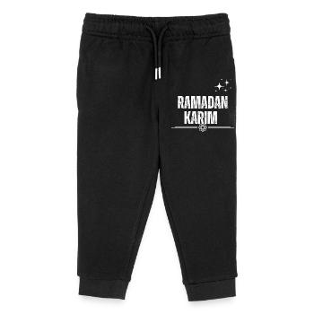 Ramadan Karim Gute Grüße - Kinder Organic Jogginghose Mini Mover von Stanley/Stella - Schwarz - Vorne