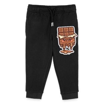 Barre de chocolat fondante - Pantalon de jogging enfant bio Stanley/Stella - noir - Devant