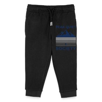 PEAK QUIET Bergsilhouette Motiv - Kinder Organic Jogginghose Mini Mover von Stanley/Stella - Schwarz - Vorne