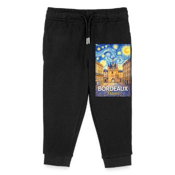 Bordeaux, France - Pantalon de jogging enfant bio Stanley/Stella - noir - Devant