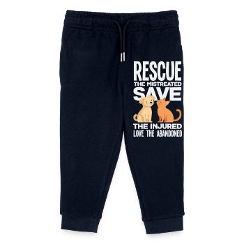 Care Adopt Animal Rescue Rescue blessés - Pantalon de jogging enfant bio Stanley/Stella - marine - Devant