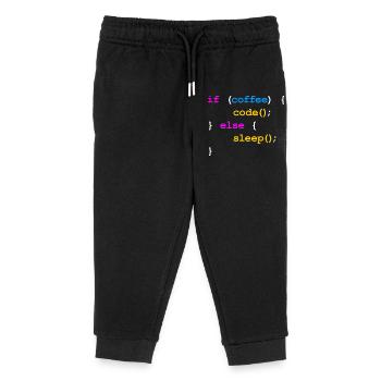 No Coffee No Code Programmer Computer Scientist - Kids Organic Sweatpants by Stanley/Stella - black - Front