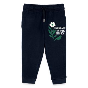 Radicalized By Decency Shirt for Activists - Kids Organic Sweatpants by Stanley/Stella - navy - Front
