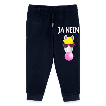Cheval drôle. Peu importe. - Pantalon de jogging enfant bio Stanley/Stella - marine - Devant