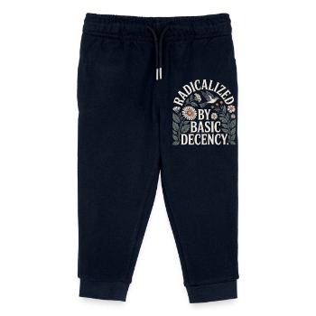 Radicalized Basic Decency Shirt for Social Values - Kids Organic Sweatpants by Stanley/Stella - navy - Front