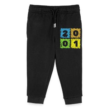 25. Geburtstag Farbige Patches since 04/2001 - Kids Organic Sweatpants by Stanley/Stella - black - Front