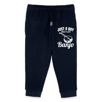 Kleiner Banjospieler - Kinder Organic Jogginghose Mini Mover von Stanley/Stella - Navy - Vorne
