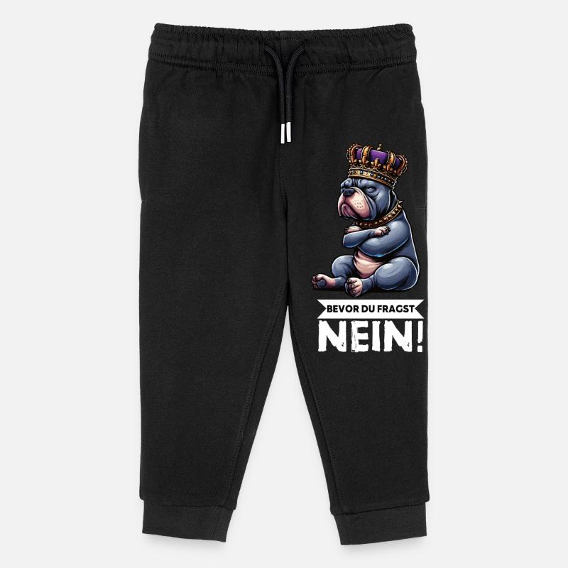 Bevor Du Fragst Nein American Bully Bully Pit - Kinder Organic Jogginghose Mini Mover von Stanley/Stella - Schwarz