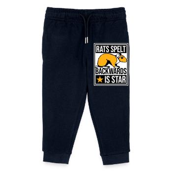 Rats Spelt Backwards Is Star Lustiger Ratte Spruch - Kids Organic Sweatpants by Stanley/Stella - navy - Front