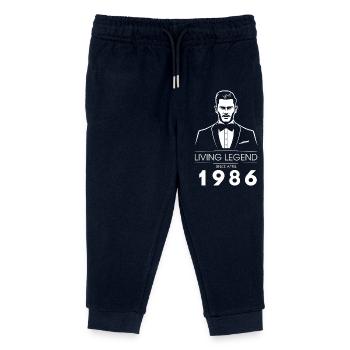 40th Birthday Living Legend (GENT) since 04/1986 - Kids Organic Sweatpants by Stanley/Stella - navy - Front