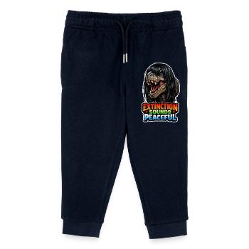 Dinosaure emo, Dino triste, Émotif - Pantalon de jogging enfant bio Stanley/Stella - marine - Devant