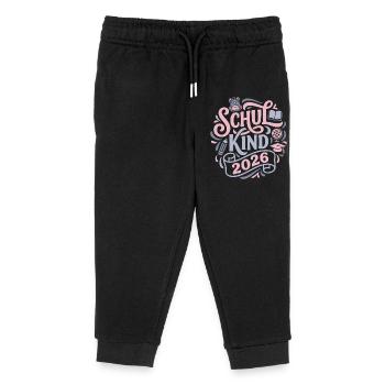 Schulkind 2026  - Kinder Organic Jogginghose Mini Mover von Stanley/Stella - Schwarz - Vorne
