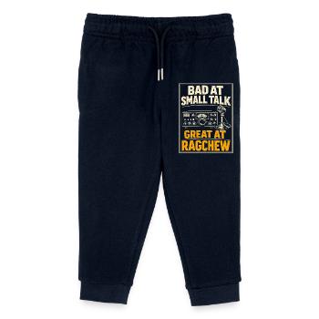Nul en banalité | Ragchew Funk Humour - Pantalon de jogging enfant bio Stanley/Stella - marine - Devant