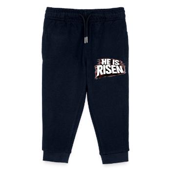 He is Risen - Kinder Organic Jogginghose Mini Mover von Stanley/Stella - Navy - Vorne