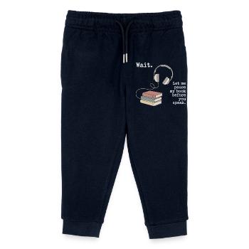 Livre audio, casque, livres - Pantalon de jogging enfant bio Stanley/Stella - marine - Devant