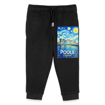 Port de style étoilé de Poole, Angleterre - Pantalon de jogging enfant bio Stanley/Stella - noir - Devant