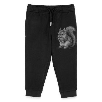 Eichhörnchen - Kinder Organic Jogginghose Mini Mover von Stanley/Stella - Schwarz - Vorne