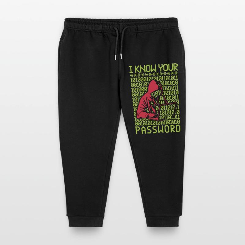 Hacker Hacking Programmer Linux Password Hacker Kids Organic Sweatpants by Stanley/Stella