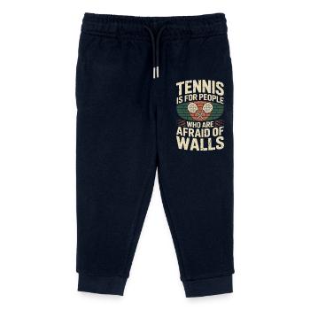 Padel Tennis Is For People Who Are Afraid Of Walls - Kids Organic Sweatpants by Stanley/Stella - navy - Front
