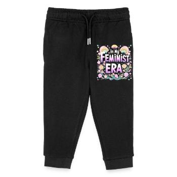 À mon époque féministe - psychédélique - Pantalon de jogging enfant bio Stanley/Stella - noir - Devant