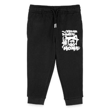 Breakdance oder nach Hause gehen - Kinder Organic Jogginghose Mini Mover von Stanley/Stella - Schwarz - Vorne