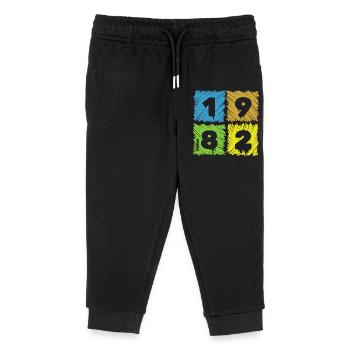 44. Geburtstag Farbige Patches since 06/1982 - Kids Organic Sweatpants by Stanley/Stella - black - Front