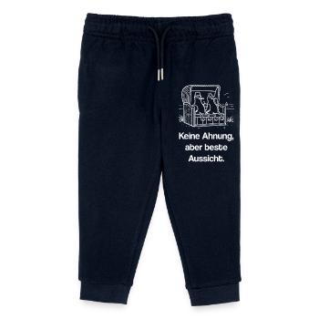 Keine Ahnung Beste Aussicht Strandkorb Möwen - Kinder Organic Jogginghose Mini Mover von Stanley/Stella - Navy - Vorne