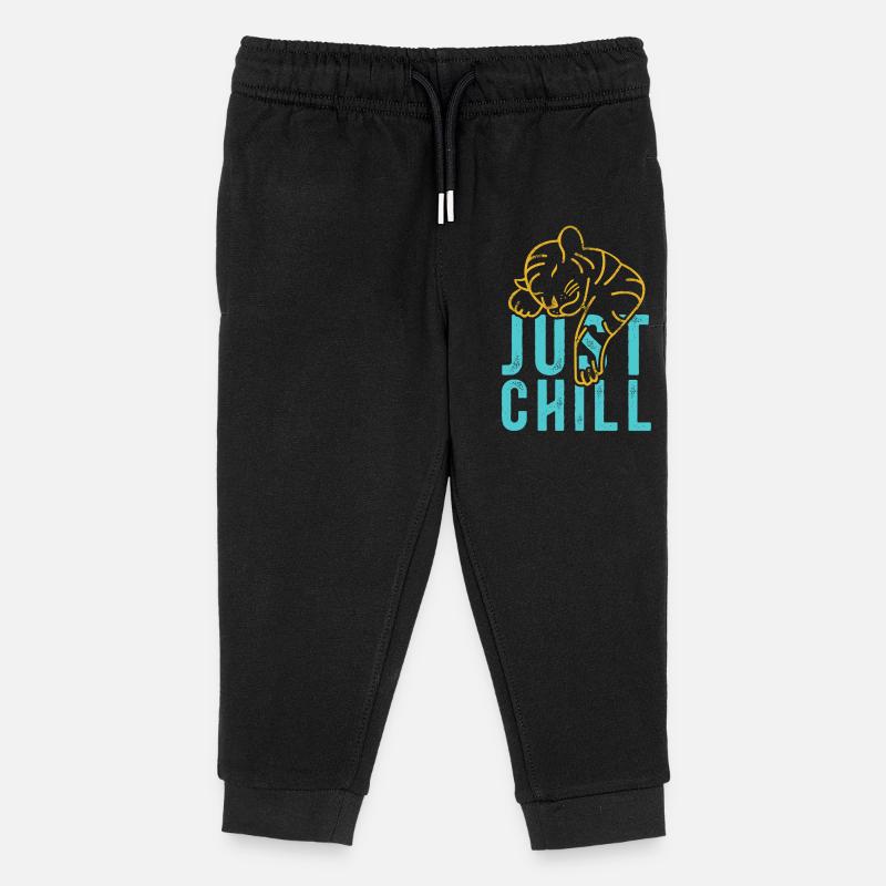 Juste Chill Tiger – Diction détendue - Pantalon de jogging enfant bio Stanley/Stella - noir