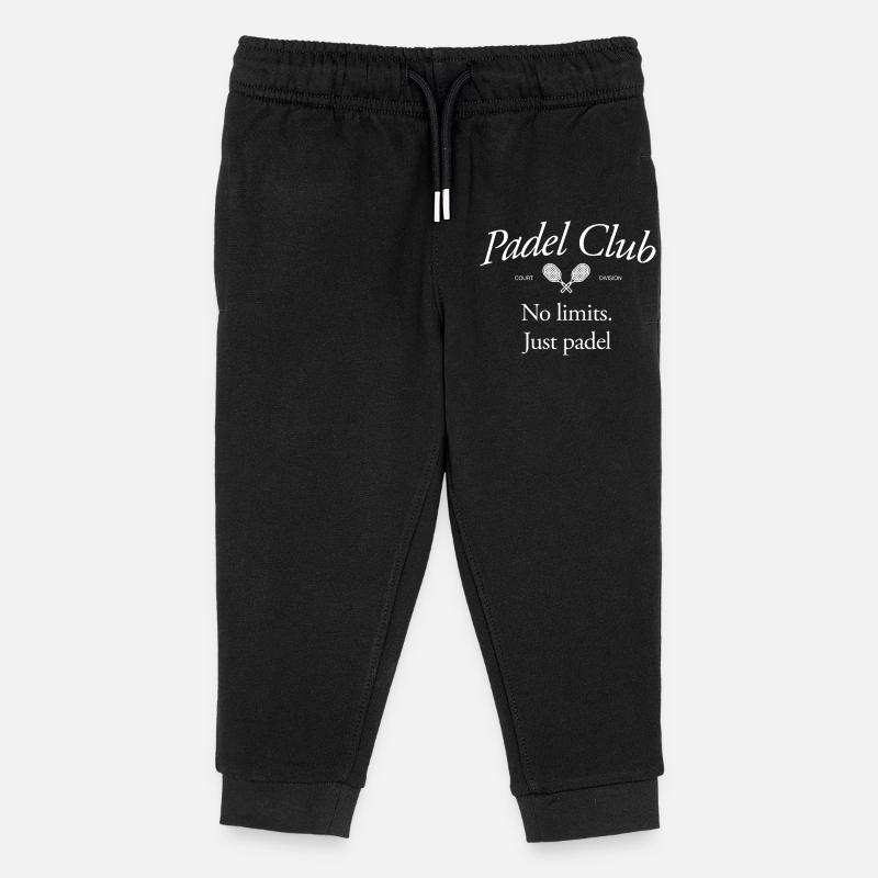Aucune limite. Juste du padel - Pantalon de jogging enfant bio Stanley/Stella - noir