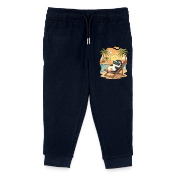 Pinguin am Strand bei Sonnenuntergang - Kinder Organic Jogginghose Mini Mover von Stanley/Stella - Navy - Vorne