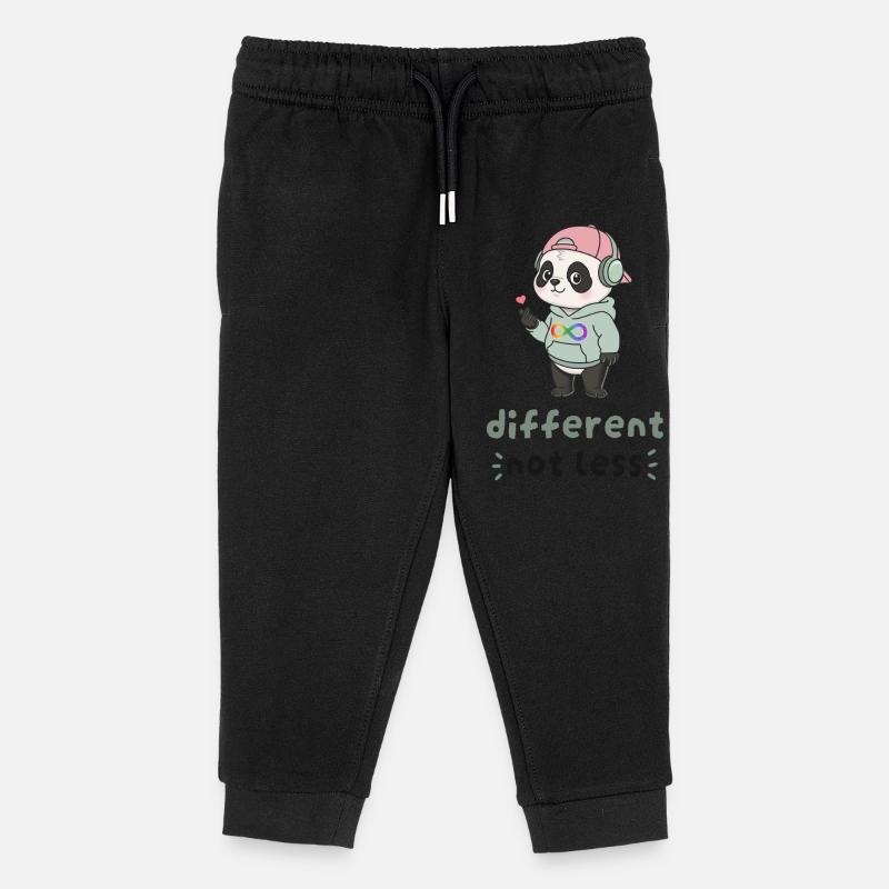 Différent, pas moins panda - Pantalon de jogging enfant bio Stanley/Stella - noir
