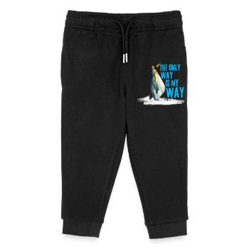 Lustiges Nihilist Penguin Meme T-Shirt geht weg. - Kinder Organic Jogginghose Mini Mover von Stanley/Stella - Schwarz - Vorne