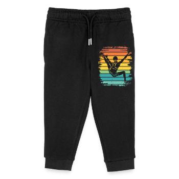Boulderer Boulder Bouldern - Kinder Organic Jogginghose Mini Mover von Stanley/Stella - Schwarz - Vorne