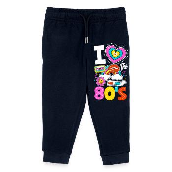 Retro Back to the 80s Vintage Design - Kinder Organic Jogginghose Mini Mover von Stanley/Stella - Navy - Vorne