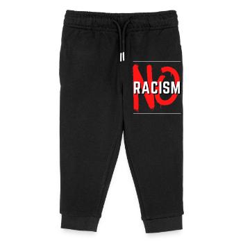 No Racism Statement - Kids Organic Sweatpants by Stanley/Stella - black - Front