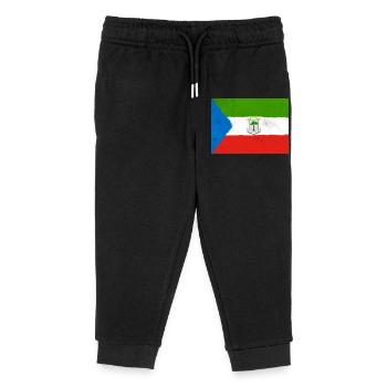 Flag of Equatorial Guinea - Kids Organic Sweatpants by Stanley/Stella - black - Front