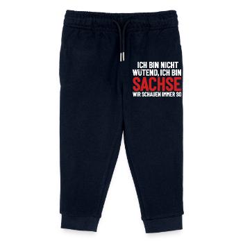 Je ne suis pas en colère, je suis Saxon - Pantalon de jogging enfant bio Stanley/Stella - marine - Devant